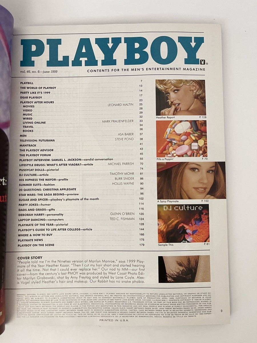 Playboy Magazine June 1999 Kimberly Spicer Heather Kozar