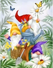 DIY Gnomes Paint by Numbers Kit 12x16 Inch Canvas for Adults & Kids