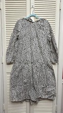 Who What Wear Long Sleeve Tiered Dress Size Medium M Shadow Leopard Nwt