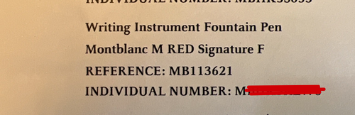 $1730 MSRP - Montblanc 113621 Red Signature Fountain Pen Fine NIB Au750 - Picture 13 of 14