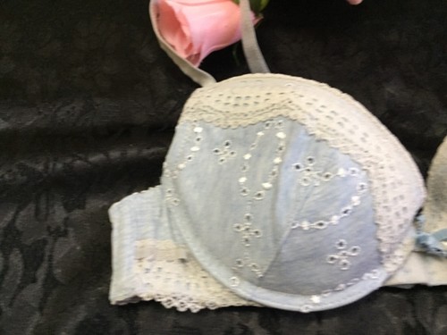 Reggiseno YAMAMaY taglia us 32a it2a eu70a imbottito con ferretto blu - Foto 2 di 9