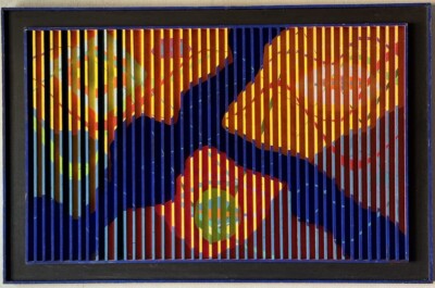 LOUIS NADALINI VINTAGE MODERN ABSTRACT OIL PAINTING OLD POP ART SCULPTURE 1965