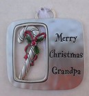 ATOP Merry Christmas Grandpa candy cane TIDINGS OF THE SEASON ORNAMENT ganz — photo 5