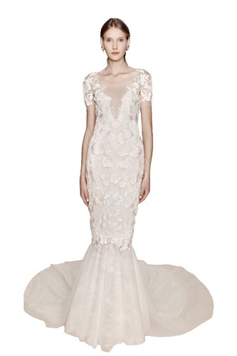 corey lynn calter calista embroidered basque-waist midi dress Mirrored Lace Floral Midi Dress main image 0