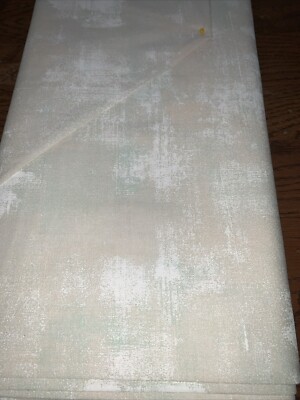 Moda grunge Sugar Cookies Green  Cream Tan cotton quilting fabric 3/4 Yard