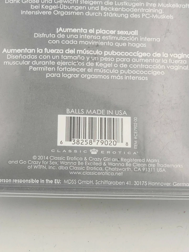 Bolas de placer enchapadas en plata Crazy Girl Foto 3 de 3