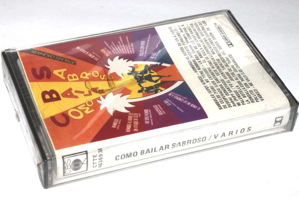 Como Bailar Sabroso Versiones Originales (Cassette Tape Mexico 1989) NEW SEALED - Imagem 3 de 4