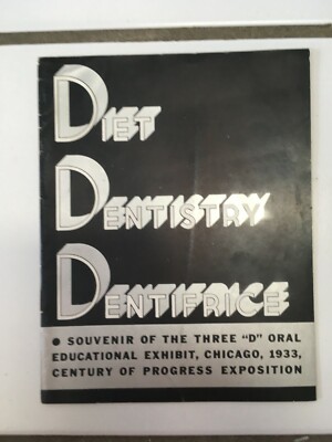 RARE! 1933 Century of Progress Diet Dentistry Dentifrice 3D Oral Exhibit IODENT