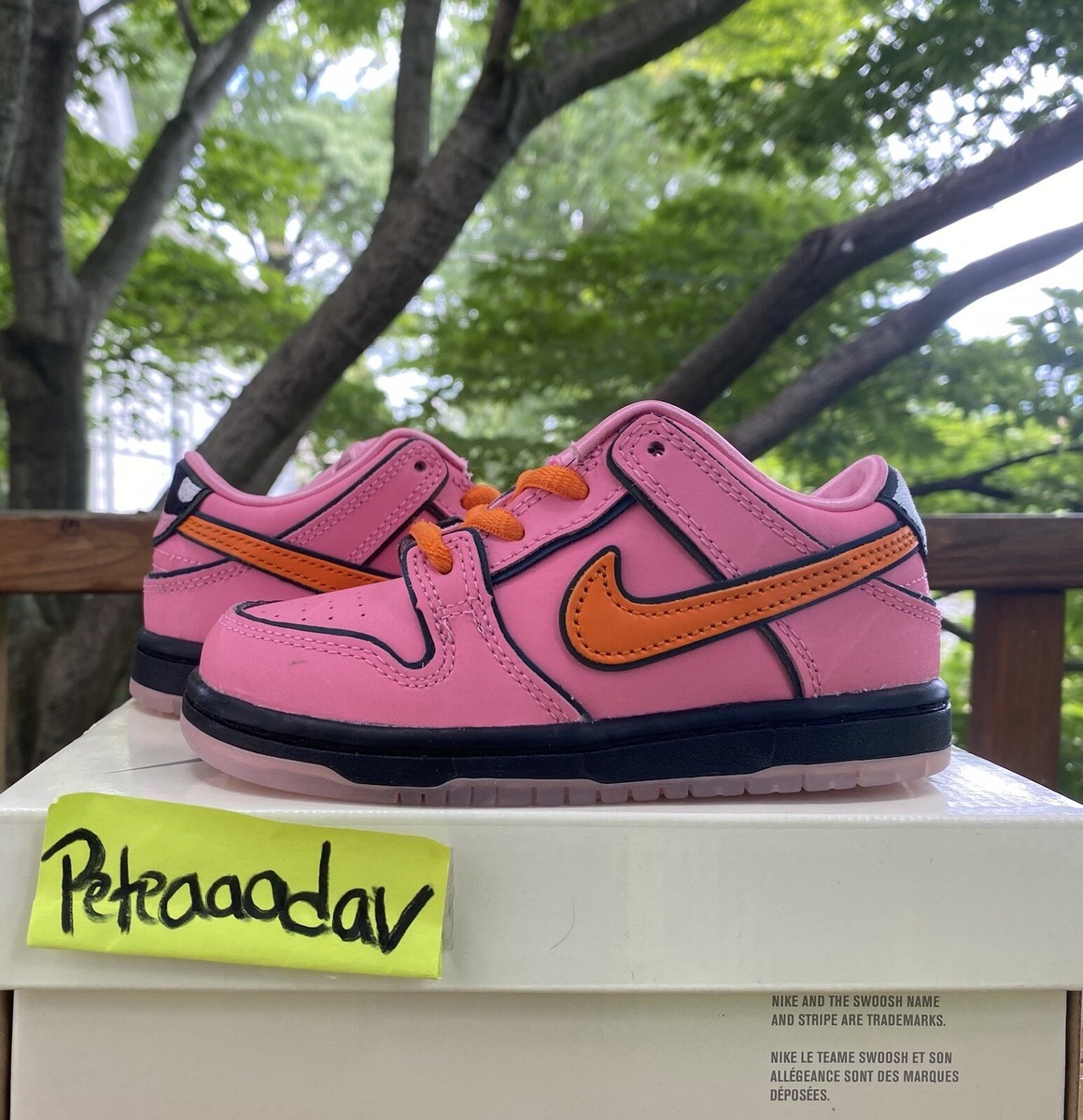Nike SB Dunk Low Pro QS Powerpuff Girls Blossom TD(Toddler) Size
