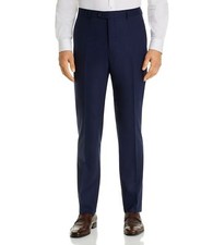 John Varvatos Star Usa 284326 Men's Micro-Check Slim Fit Suit Pants Navy Size 30