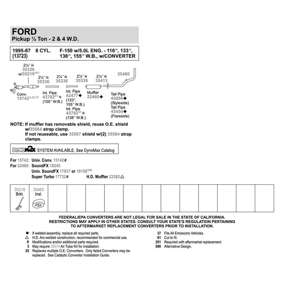 For Ford E-100 Econoline Club Wagon 75-77 Aluminized Steel Muffler Heat Shield Foto 3 de 4