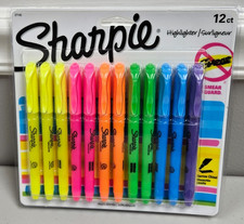 Sharpie Highlighters Narrow Chisel Tip 12 Count Assorted Fluorescent Colors