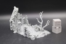 Tabletop Terrain Fantasy Small Shack Ruin With Tree Dnd RPG wargame skirmish
