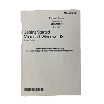 Getting Started Microsoft Windows 98 Second Edition Manual New