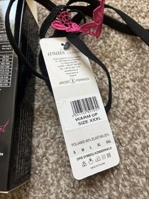 Luxury Micro Thing String Sexy Black Pink WARM UP String Lingerie By Anais Sz 18