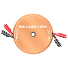 Orange Retractable Test Leads Set 2 Wire 30ft 18 AWG