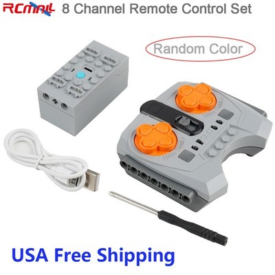 MOC Parts Power Function Remote Control 8CH Receiver Battery Case Box Set USA