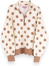 Simply Southern Quarter Zip Scalloped Pullover Top