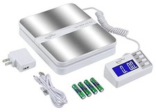 130Lb x0.1OZ Extended Display Digital Shipping Postal Scale, White