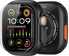 Metal Case Screen Protector for Apple Watch Ultra 2/Ultra 49Mm, W3 Rugged Bumper