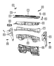 Genuine Mopar A Pillar Baffle Right 68293690AA