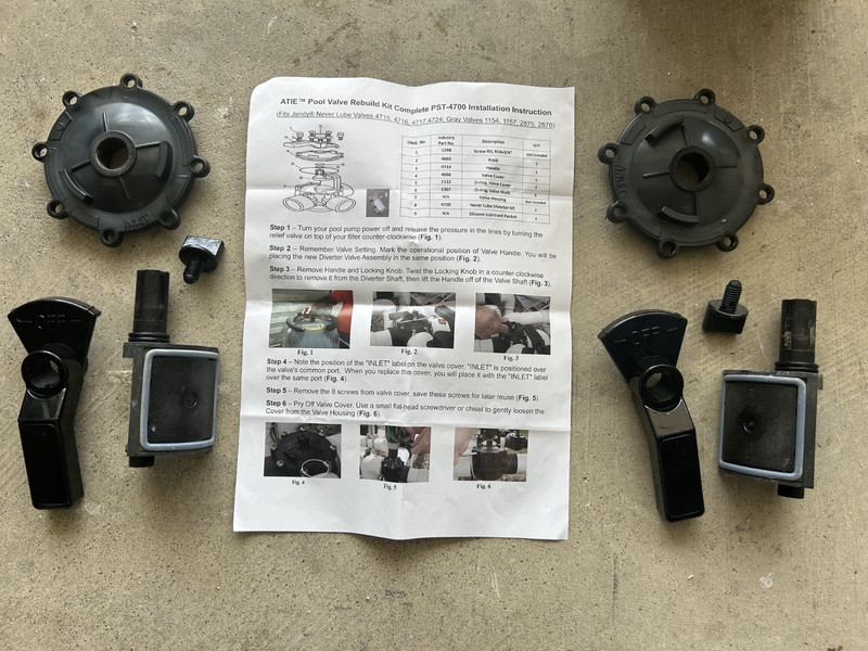 Two Pool Diverter Valve 4720 Rebuild Kits Complete For Jandy 2-way/3-way Valve