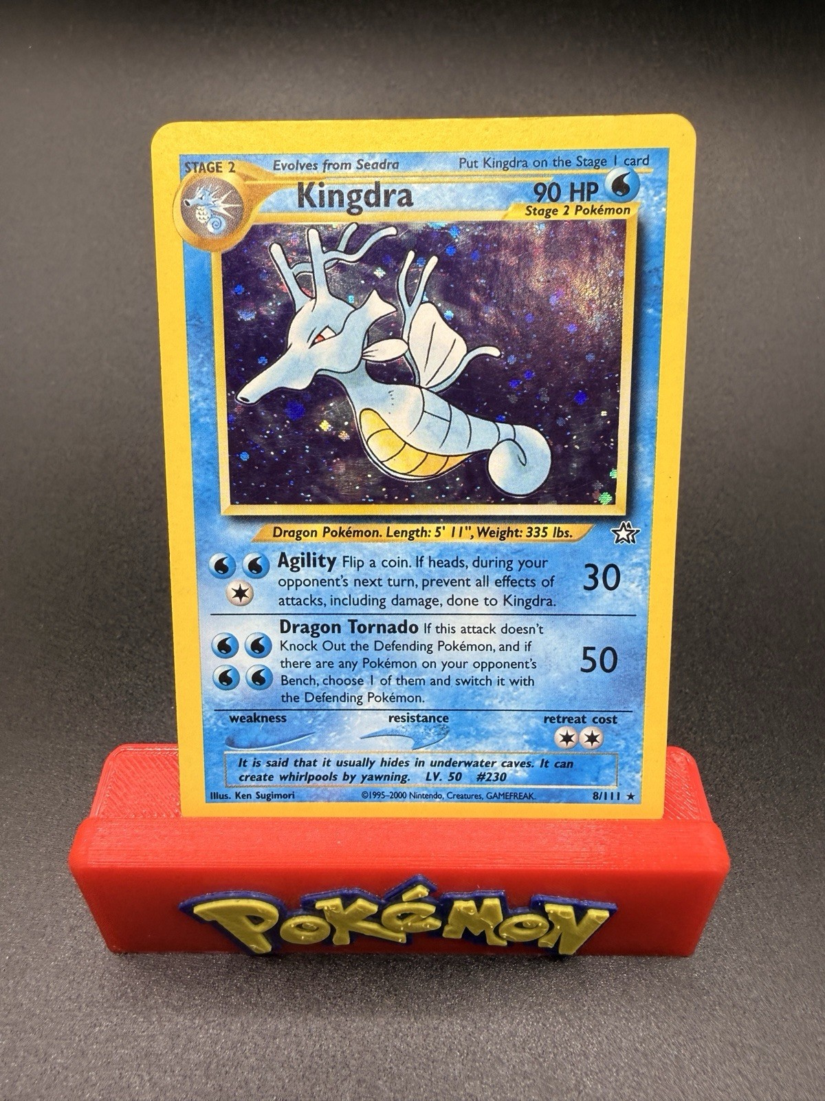 Kingdra - 8/111 - Pokemon Neo Genesis Unlimited Holo Rare Card WOTC LP-f