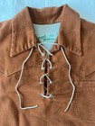 Vintage 70s Tregos WestWear Laurel Canyon style suede hippie/boho shirt, Large — photo 2