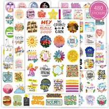 480 Pieces Inspirational Quote Daily Planner Stickers a