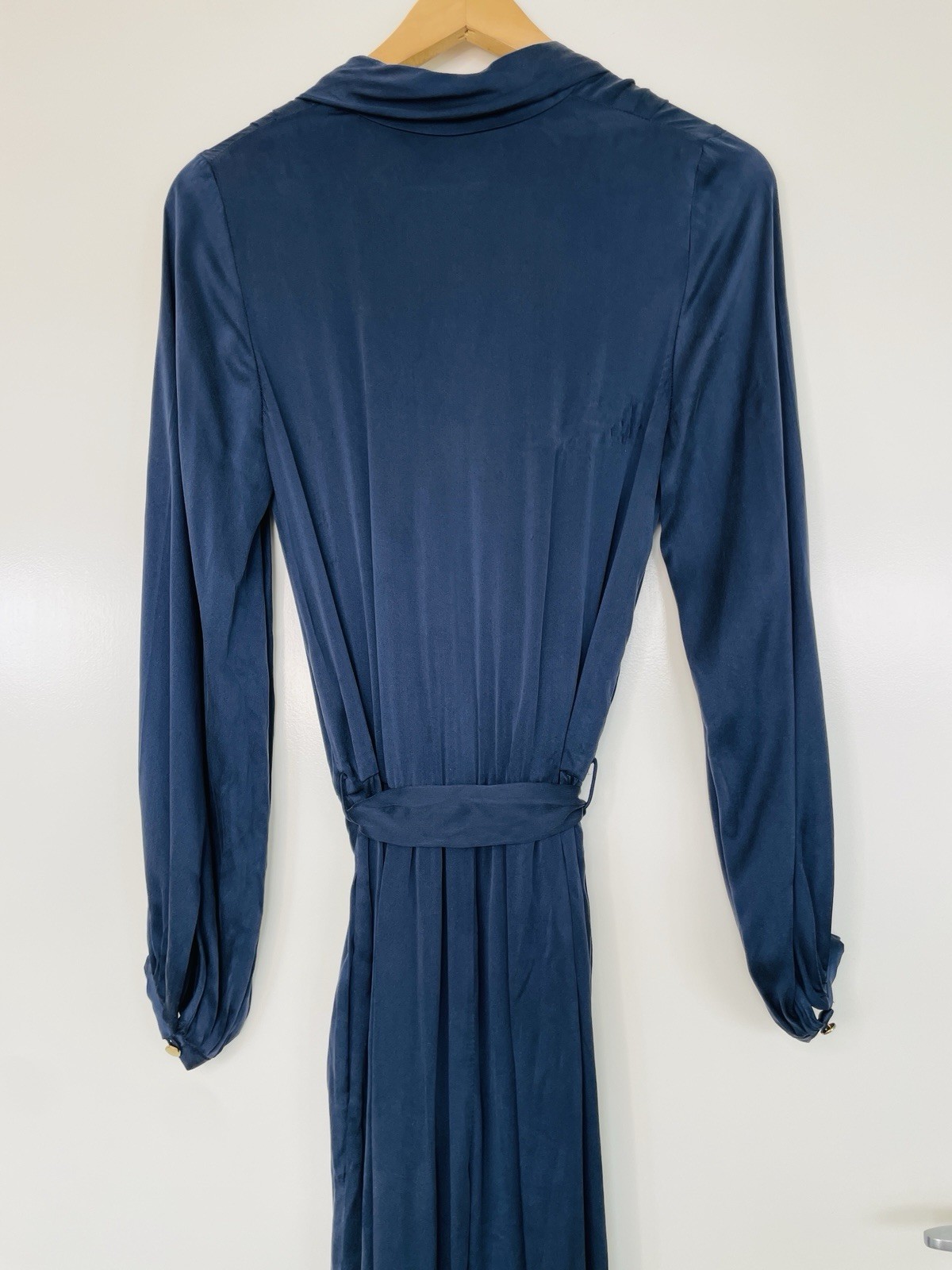 Zimmermann Jumpsuit Size 0 AU 8/US 4 Sueded Silk Indigo Wide Leg Belted Elegant