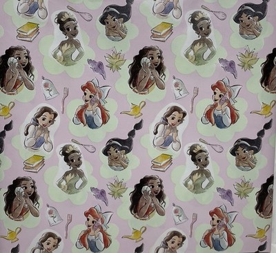 New Disney Princesses Wrapping Paper 1 Sheet 44  X 30 