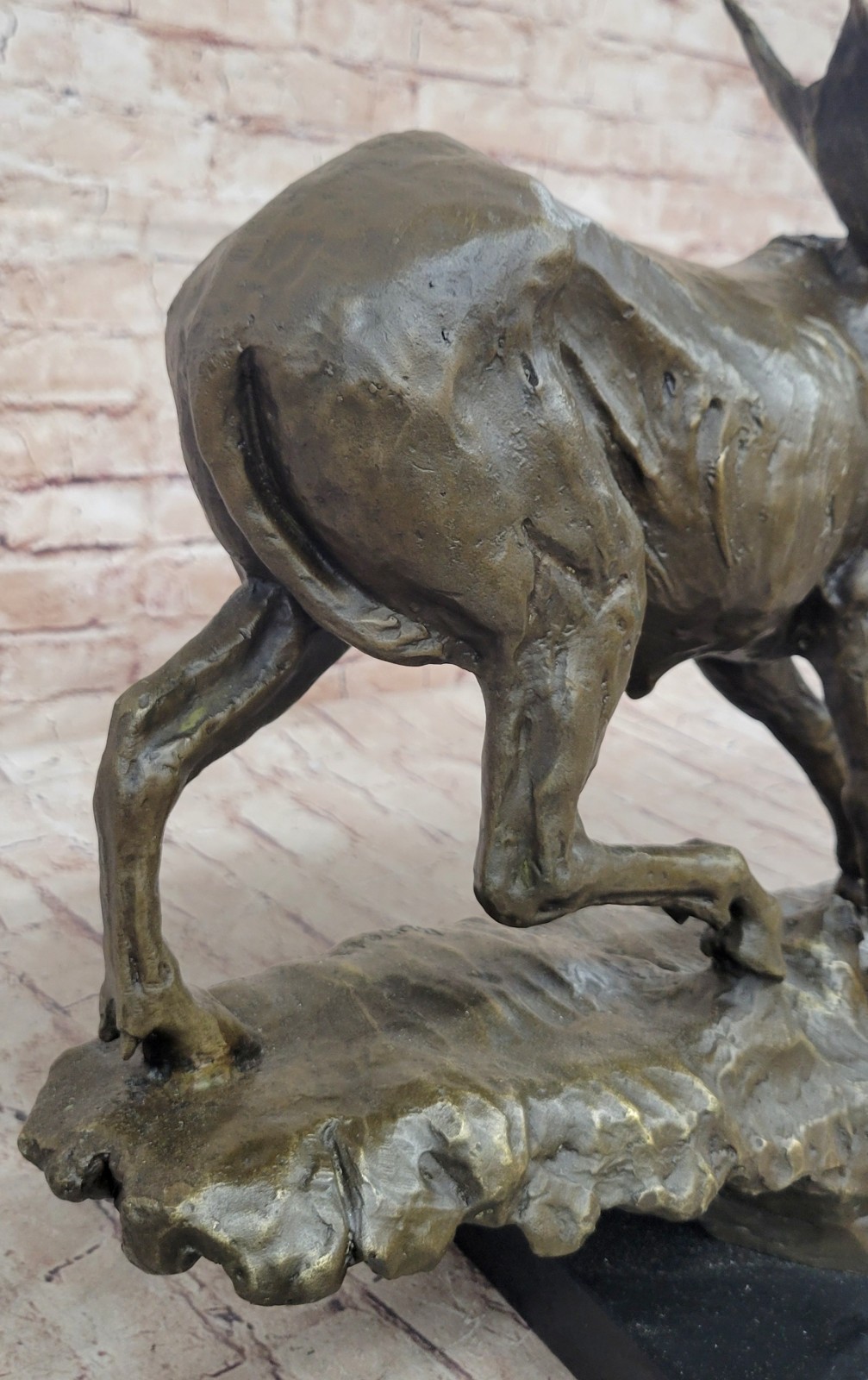 Art Deco Wild Life French artist Bugatti Moose Bronze Sculpture Hot Cast Statue