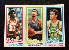 1980-81 Topps - Michael Cooper, Paul Westphal, John Shumate #229-212-137 (RC)