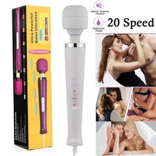 Handheld Massager 20 Speed Wand Vibrating Massage Magic Full Body Therapy Motor