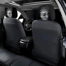 2Pcs Halloween Horror Face Printing Car Headrest Covers Universal Elastic Car Se