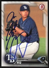 2016 Bowman Draft Picks & Prospects Chih-Wei Hu Auto Tampa Bay Rays #BD-147 Card