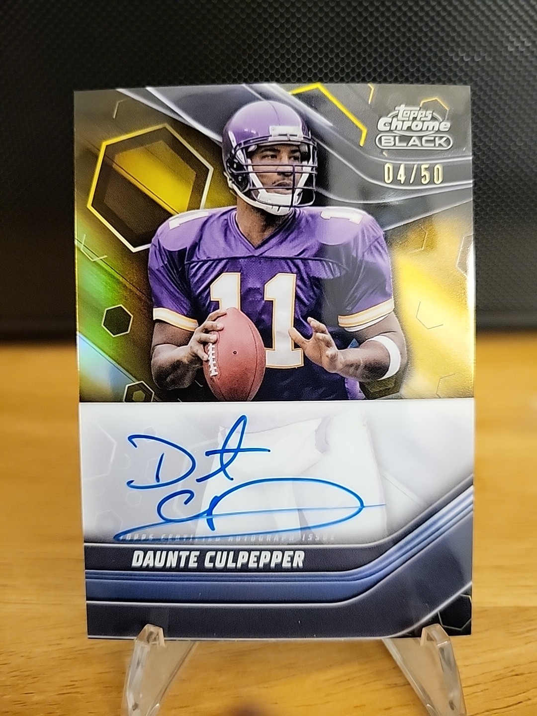 2023 Topps Composite Topps Chrome Black Autographs Daunte Culpepper Gold /50