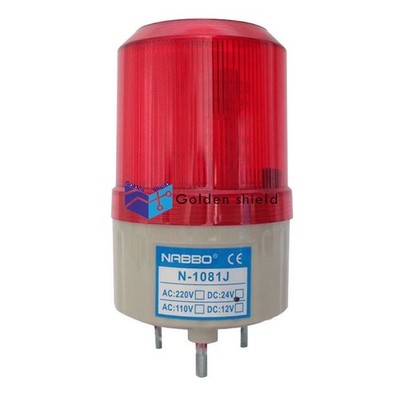 N-1081J Red Industrial DC 24V Flashing Signal Indicating Warning Lamp Light Kd *