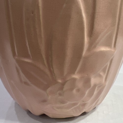 McCoy Pottery Pink Jardiniere Planter Water Lily Flowers And Leaves 6.5 Inches - Picture 5 of 5