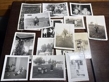 Lot of 15 B W vintage photos photographs - 1940s 1950s, WWII, teens, families