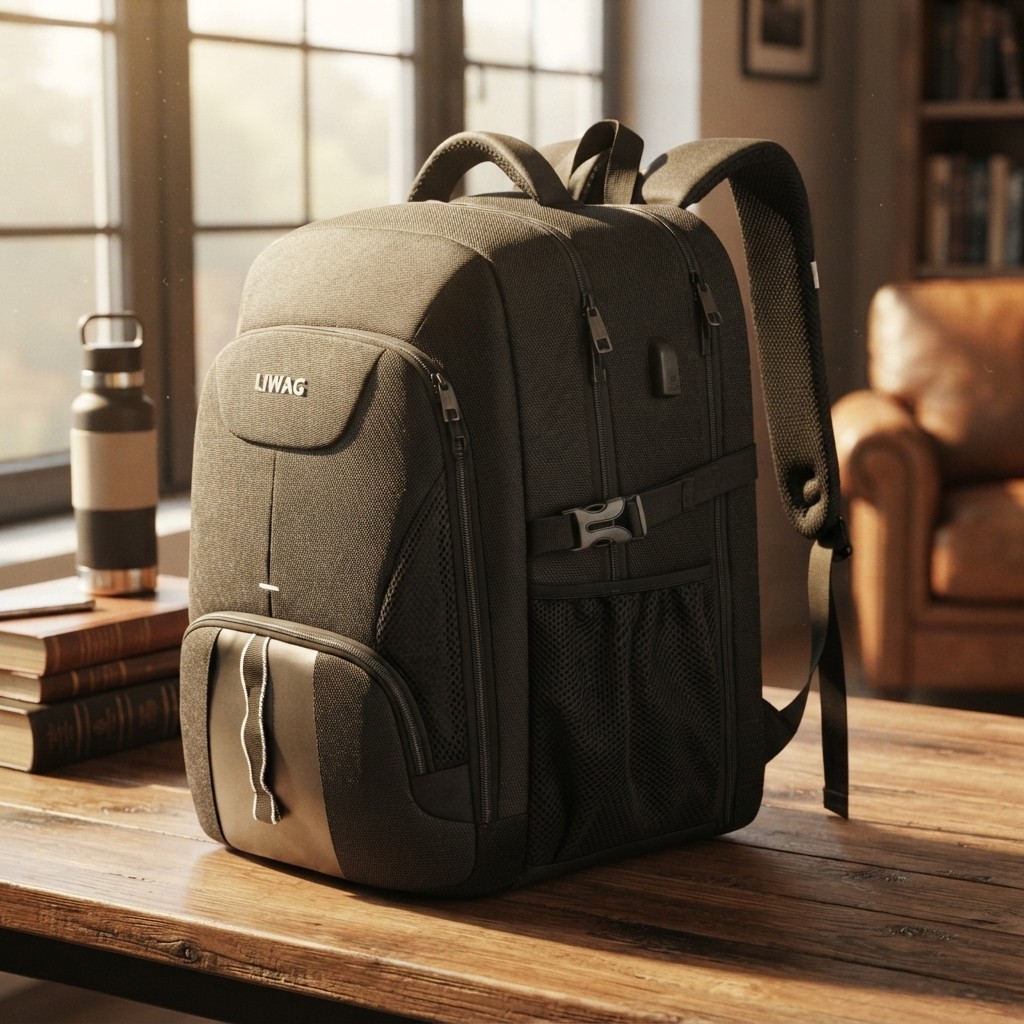 agave laptop backpack Jansport Backpack Jansport Deep Duration:5 Days Category_All Bags/Best Sellers natural Italian leather trim