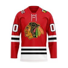 Chicago Blackhawks Centennial Home Lace Hockey Shirt Fullsize