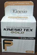 KINESIO TEX GOLD ELASTIC THERAPEUTIC TAPE 1 IN X 16.4 FT 2 ROLLS PER BOX 