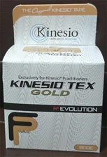 KINESIO TEX GOLD ELASTIC THERAPEUTIC TAPE 1 IN X 16.4 FT (2 ROLLS PER BOX)