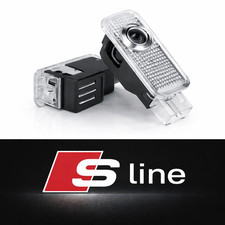 COPPIA LUCI CORTESIA LED PORTIERA PER AUDI S LINE PROIETTORE LOGO DI BENVENUTO