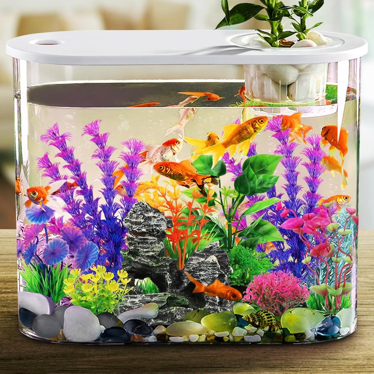 ebay fish aquarium accessories AWXZOM Tank Decorations (fish tank not included), coral decorations and Aquarium Artificial Plastic Plants Set, betta fish tank coral ornaments aquarium coral Aquarium Décor : Pet Supplies 1pc Realistic mosasaur skeleton replica