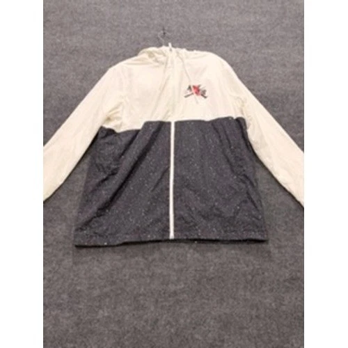 Mens Jordan Jumpman Nike Air Speckled Windbreaker Jacket White Black 1985 Medium video thumbnail