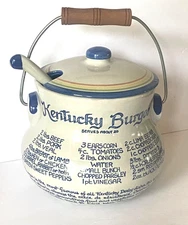 Louisville Stoneware Kentucky Burgoo Pot  & Ladle  1983/ 109th  Kentucky Derby