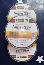  3 Scotch 3m Super 33 Pro-Grade Vinyl Electrical Tape 3/4" x 76  29035