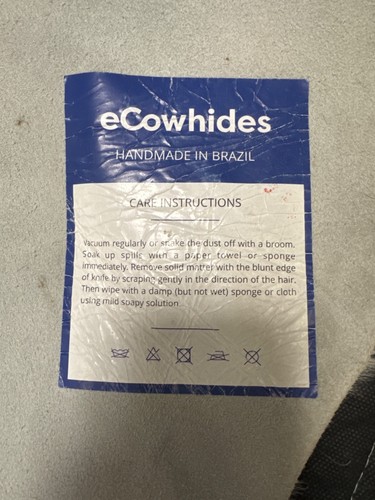 Tricolor Cowhide Rug Area Size 78"x75" By eCowhides Made in Brazil - Picture 2 of 22